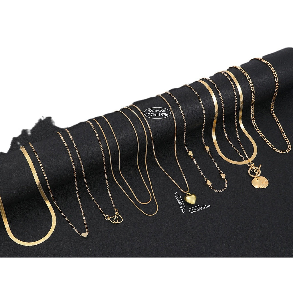 Snake Blade Necklace Suit 10 Pieces