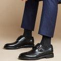 Men's Brogue Carved PU Leather Dress Shoes – Low Top Business Formal Footwear