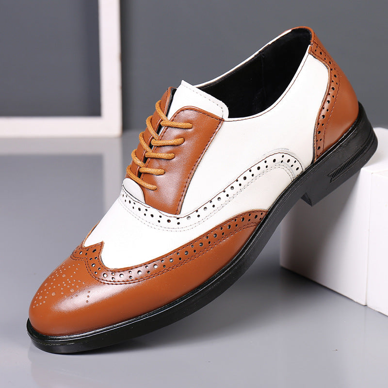 Men's Breathable Leather Shoes Black Soft Leather Soft Bottom Spring And Autumn Best Man Men's Business Formal Wear Casual Shoe