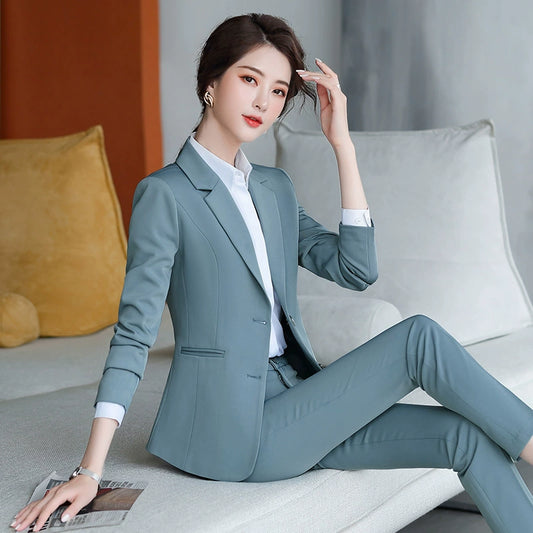 Korean Style Slim-Fitting Iron-Free College Students Interview Suit Suit