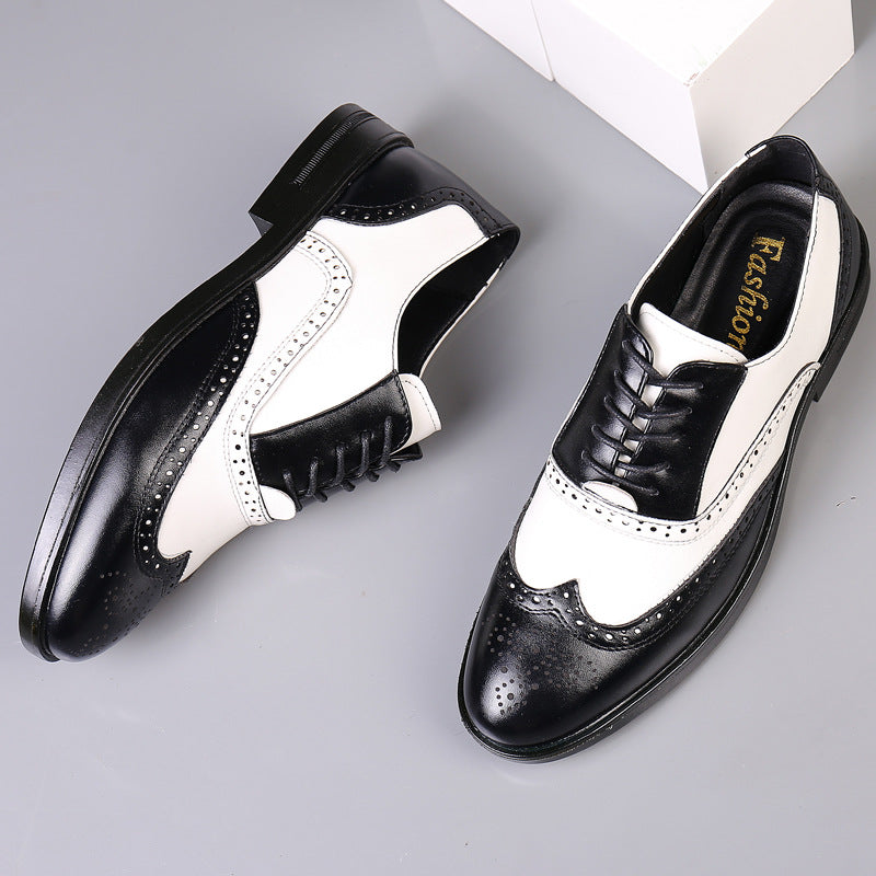 Men's Breathable Leather Shoes Black Soft Leather Soft Bottom Spring And Autumn Best Man Men's Business Formal Wear Casual Shoe