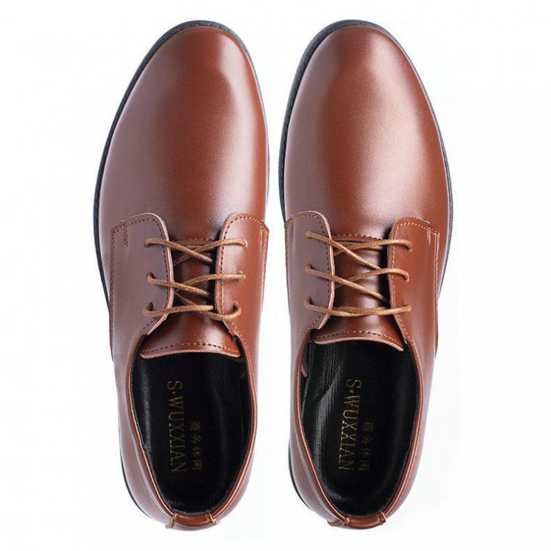 Men's Breathable Leather Shoes Black Soft Leather Soft Bottom Spring And Autumn Best Man Men's Business Formal Wear Casual Shoe
