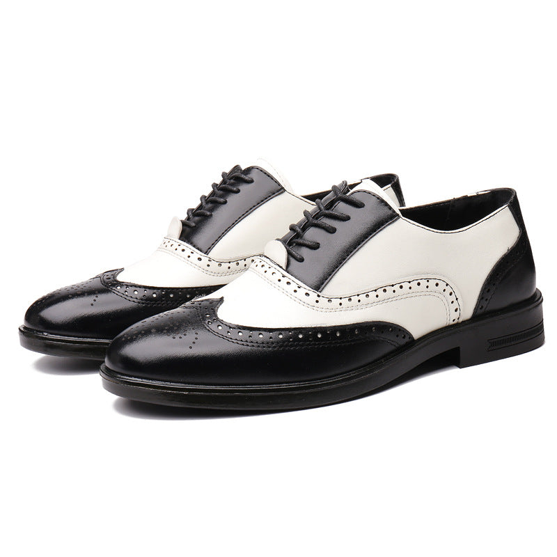 Men's Breathable Leather Shoes Black Soft Leather Soft Bottom Spring And Autumn Best Man Men's Business Formal Wear Casual Shoe