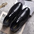 Men's British High Top PU Leather Business Shoes – Height Increasing Non-Slip