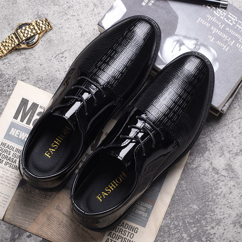 Men's Breathable Leather Shoes Black Soft Leather Soft Bottom Spring And Autumn Best Man Men's Business Formal Wear Casual Shoe