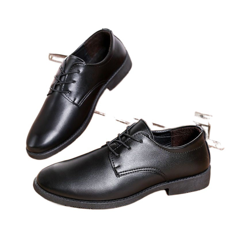 Men's Breathable Leather Shoes Black Soft Leather Soft Bottom Spring And Autumn Best Man Men's Business Formal Wear Casual Shoe