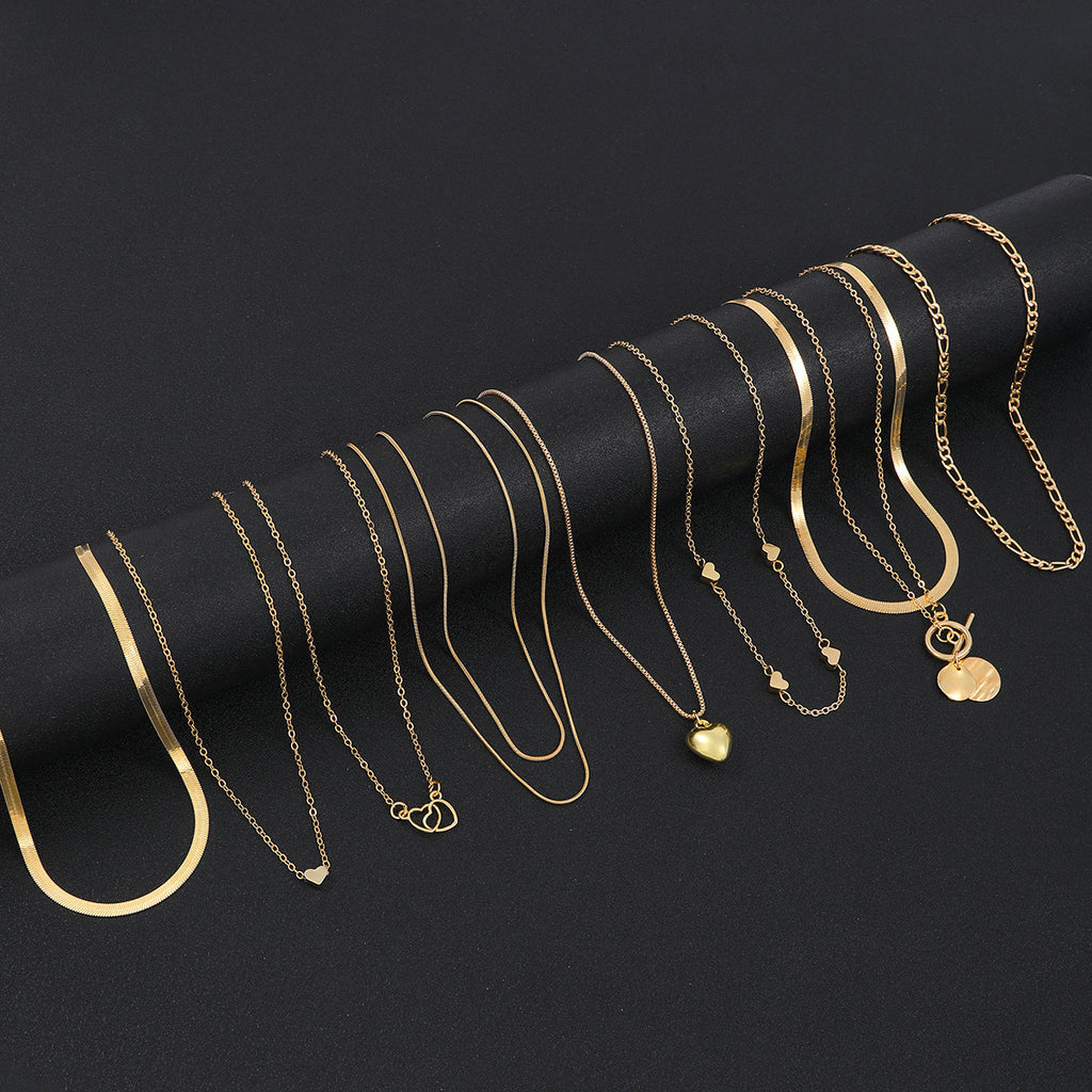 Snake Blade Necklace Suit 10 Pieces
