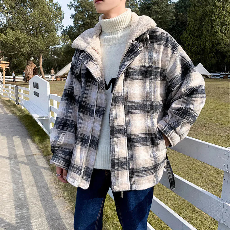 Winter Retro Warm Cotton Jacket for Men - Loose Fit