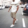 Summer Men's T-Shirts Sets Fashion Digital Printing Casual Sports breathable shorts set Oversized Clothing Men's Tees Beach Wear