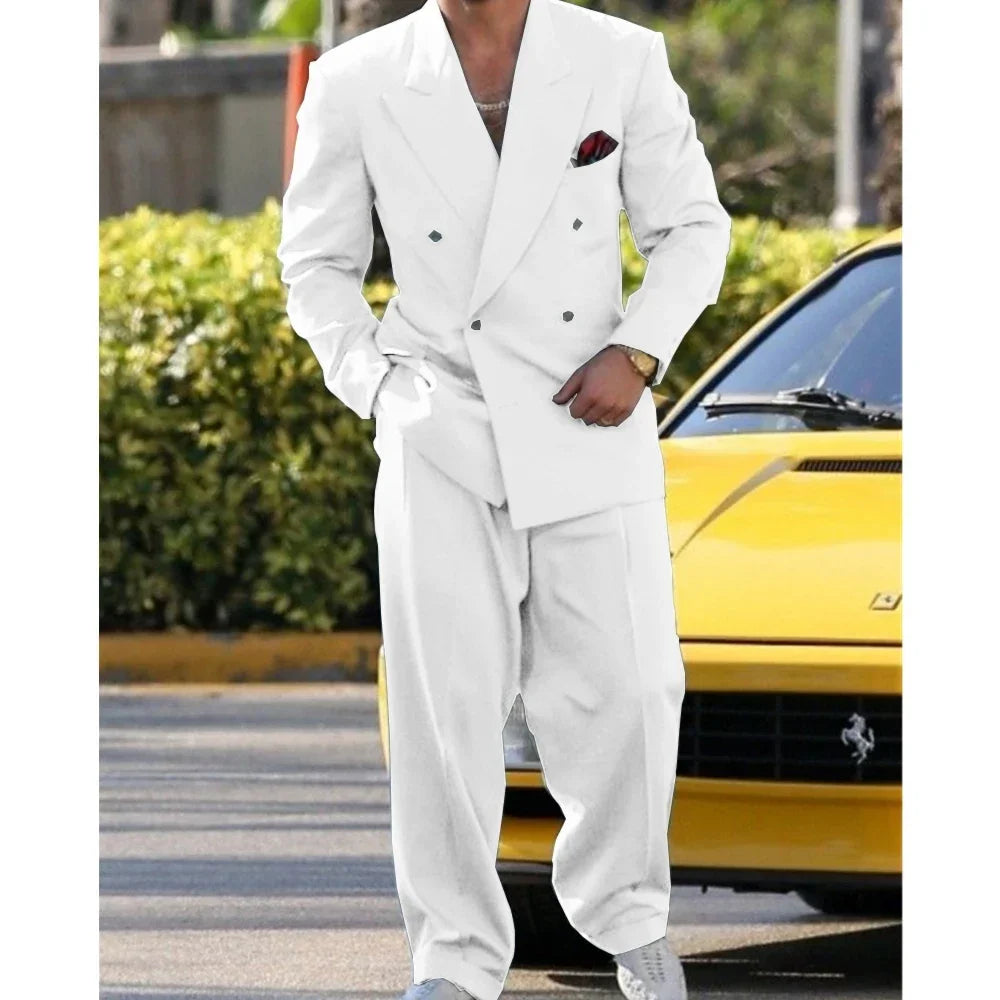 2024 Formal Suit for Men Wedding Luxury Fashion Suit Dress  2 Piece Modern Men's Suits Men Clothing Terno Masculino Completo