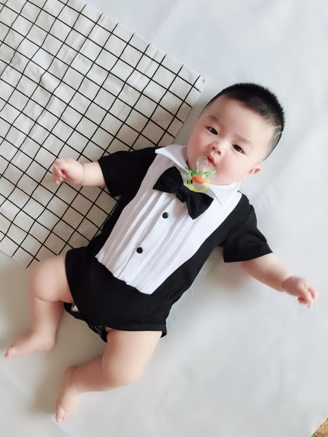 Summer Baby Girl Boy Clothing Gentleman Shirt Romper Body Lapel Short Sleeves Newborn Outfits Toddler Infant Jumpsuit