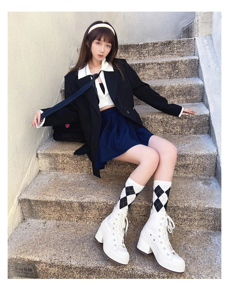 Women Platform Sneakers Canvas Shoes Personalized Luxry Heels Skateboard Lace Up Casual Fashion Outdoor Sneakers