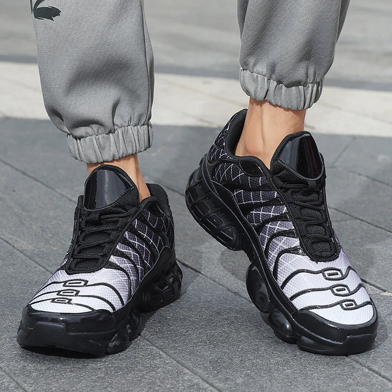 Men Running Shoes Fashion Cushioned Non-Slip Comfort Outdoor Running Youth Sports Shoes Classic Fitness Training Sneakers