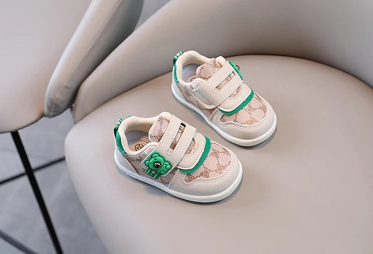 1 pairs Baby Shoes Spring New Baby Soft Sole Versatile  kid's Walking Shoes Little Bear Girls Sports Shoes Cartoon Casual Shoes