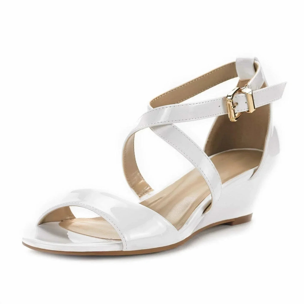 Women's Wedge Chunky Sandals Summer New Casual Open Toes Platform High Heels Female Designers Luxury Party Dress Wedding Shoes