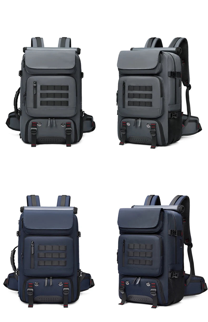 Men Travel backpack waterproof 17 inch Business Laptop Backpack with Separate Shoe Bag USB charging 50L outdoors Hiking Backpack