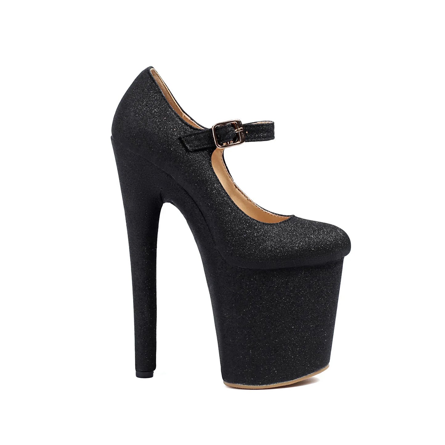 20CM/8Inch Super High Heels Buckle Strap Women Pumps Size 34-43 Fashion Platform Nightclub Stage Shoes Pole Dance Stripper Heels