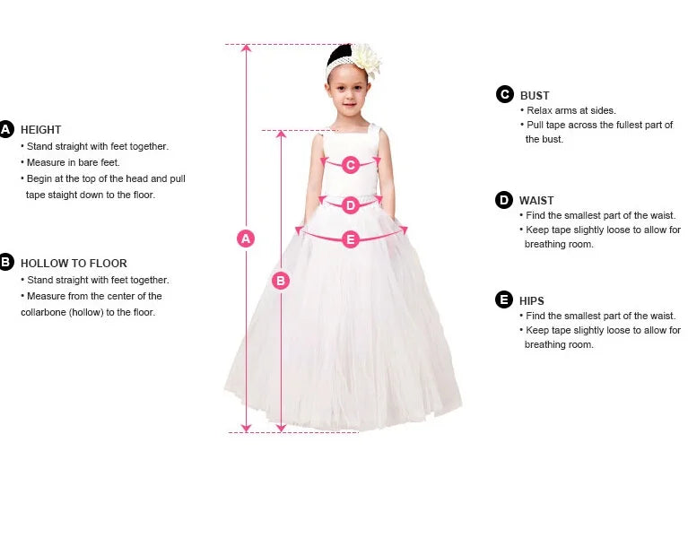 Girl Dress First Communion Party Prom Princess Gown Girls Birthday Party Dresses Backless Kids Pageant