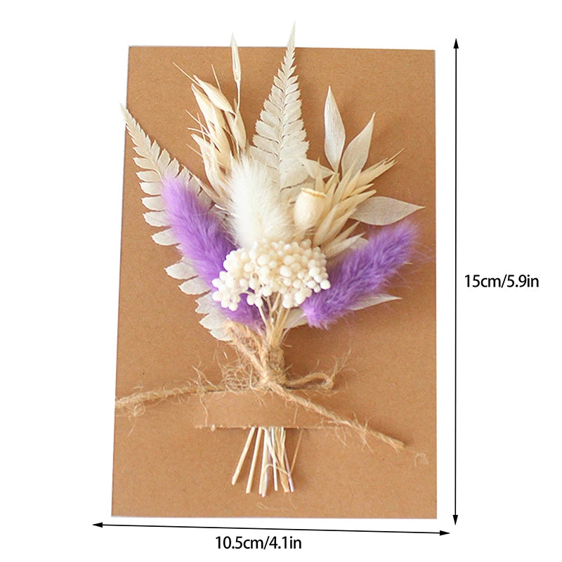 1pc Mini Natural Dry Flowers Bouquet Bridesmaid Boutonnieres Christmas Wedding Decor Valentine's Day DIY Floral Materials