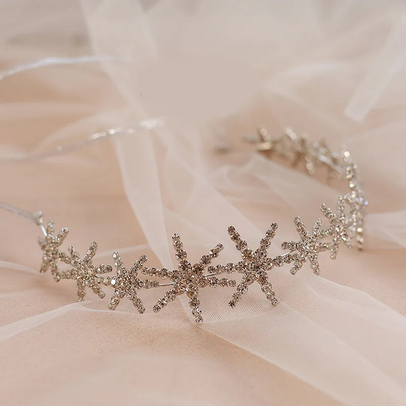 Pearl Rhinestone White Flower Headband Women Wedding Hair Accessories For Women Bride Tiara Headband Hair Jewelry Hairband