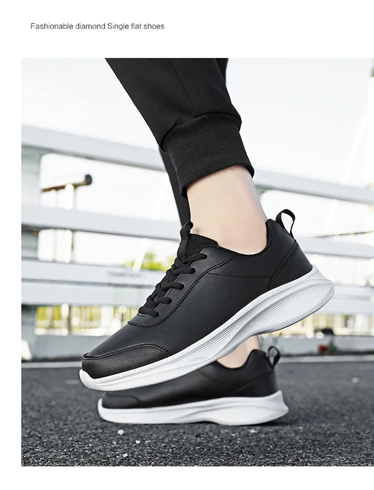 Women Men Shoes 2024 Autumn PU Leather Men's Sneakers Non-slip Casual Footwear Trainer Men Tenis Masculino Zapatillas Hombre