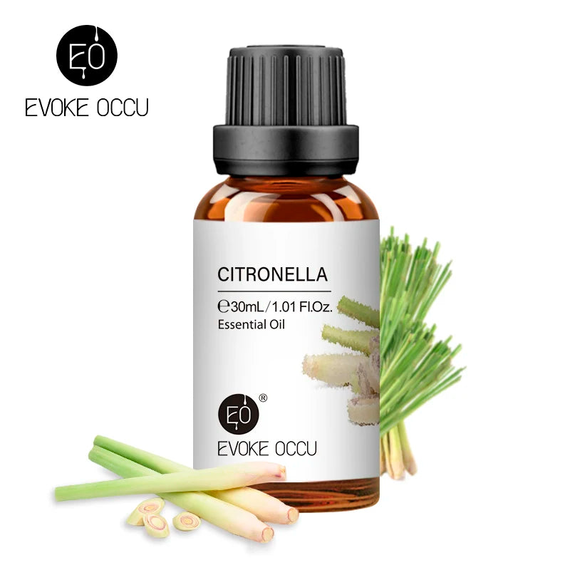 30ML Pure Jasmine Rose Mint Lavender Vanilla Essential Oil for Diffuser, Humidifier, Massage, Skin Hair Care, Soap Candle Making