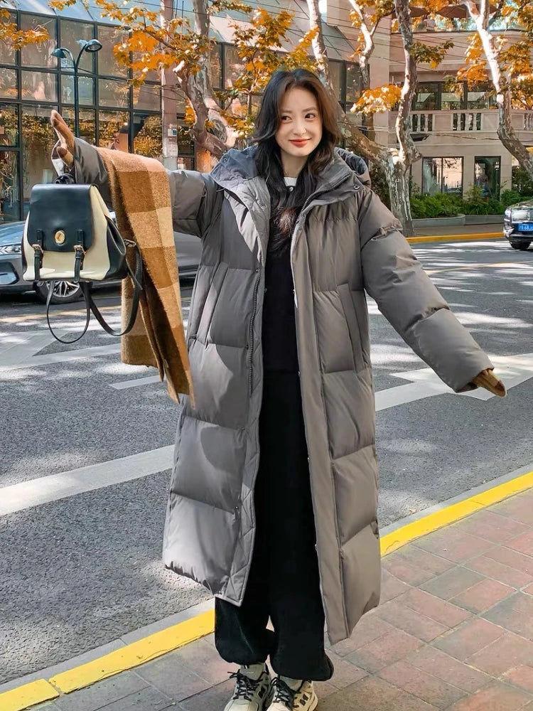 2025 Winter Women Jacket Coats Long Parkas Female Down Cotton Hooded Overcoat Thick Warm Jackets Windproof Casual Student Coat