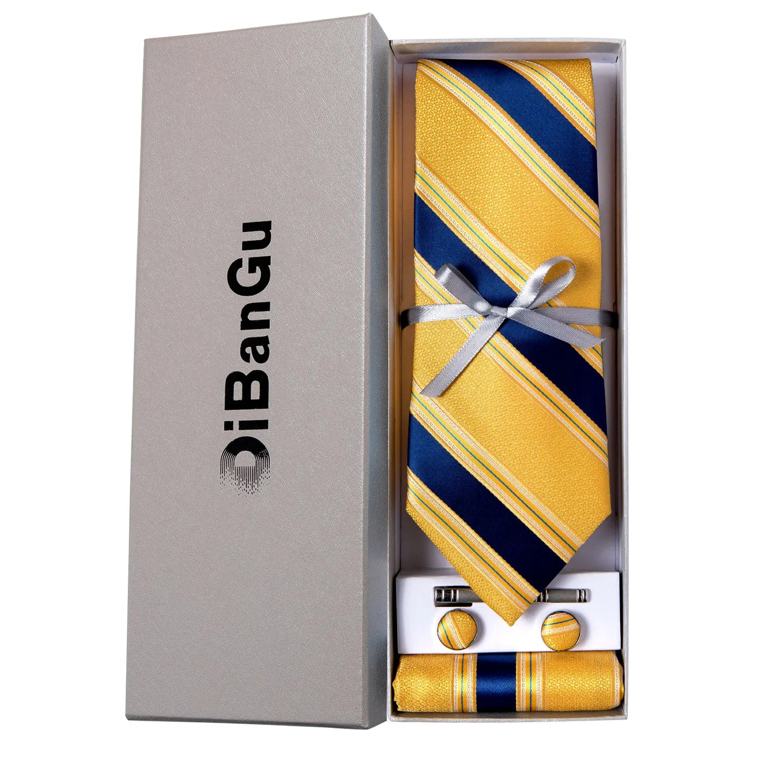 Solid Black Plaid Men's 8cm Polyester Neck Tie Handkerchief Cufflinks Set with Gift Box Tie Clip Birthday Anniversary Gift