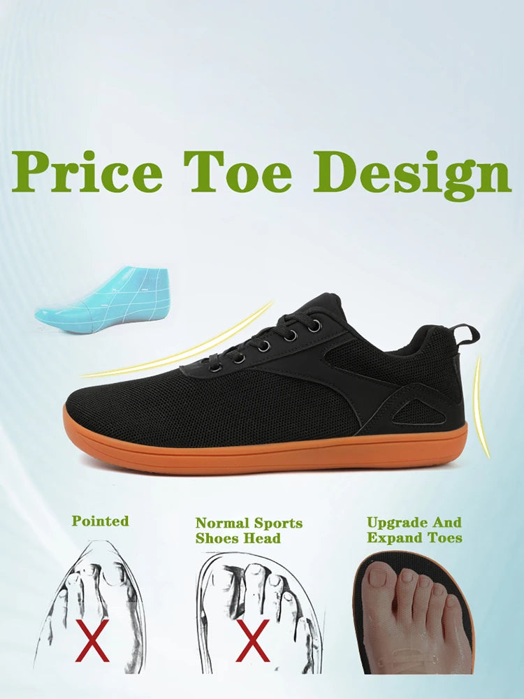 Unisex Wide Barefoot Shoes Comfortable And Breathable Casual Sports Shoes Minimalist Walking Shoes
