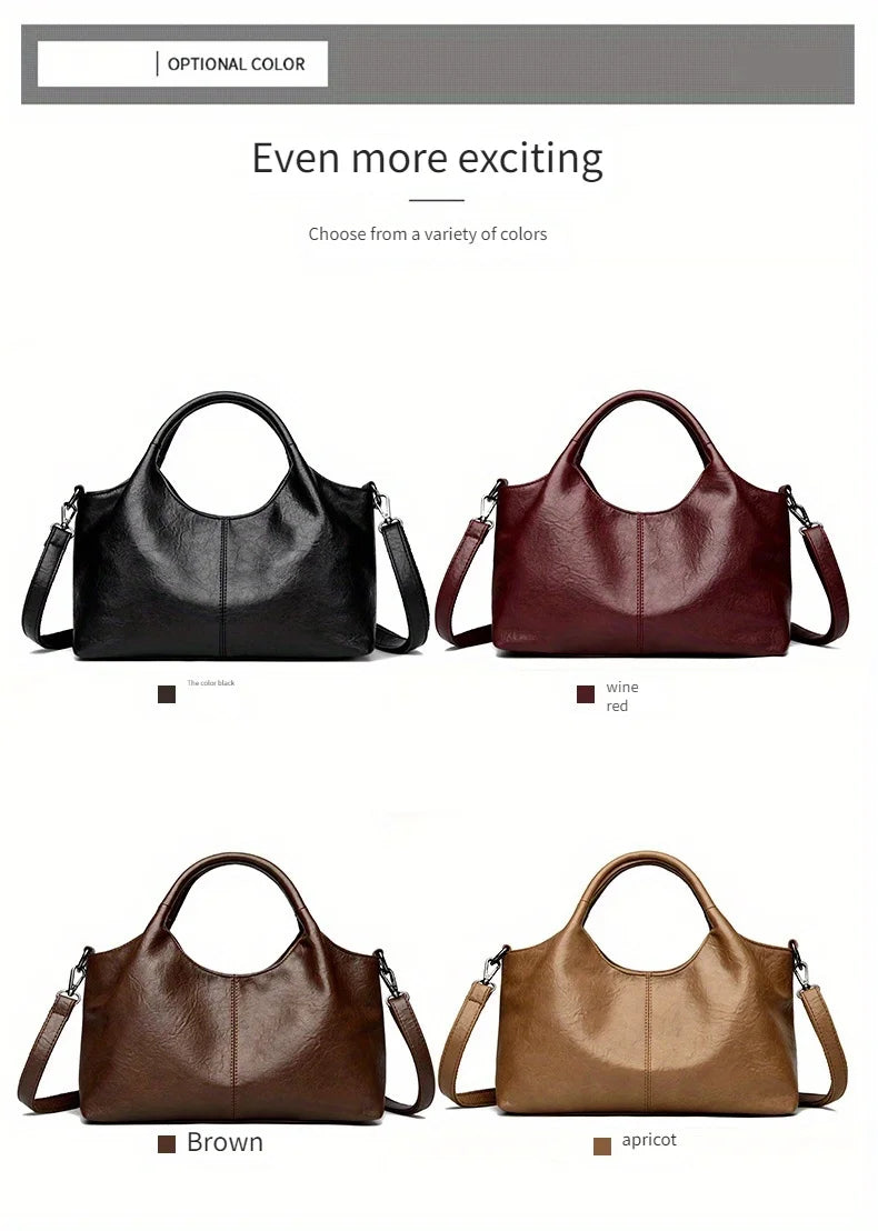 2025 trendy women's handbag, leisure cross-body bag for mothers, multi-functional shopping bag with zipper closure