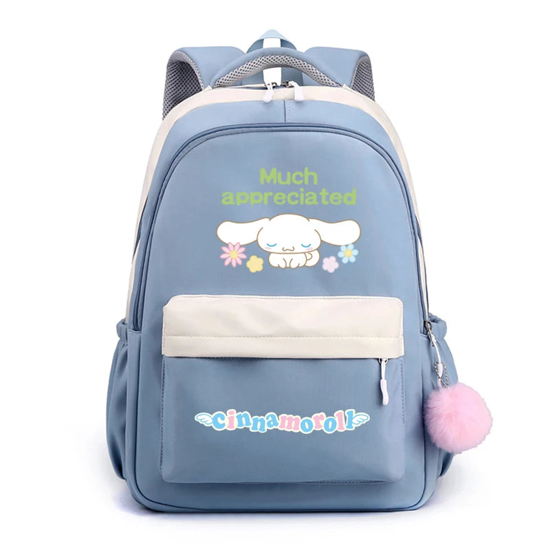 Cinnamoroll Backpack Children Girls Boy Sanrio Schoolbag Kawaii Student Back To School Rucksack Teen Kids Gift Women Travel Bags