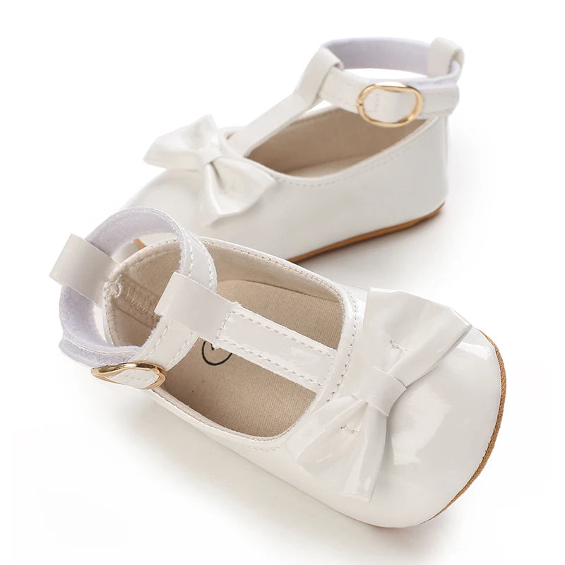 Cute White Lace Baby Girl Princess shoes  Baby Moccasins Moccs Shoes Bow Fringe Rubber Soled Non-slip Footwear Crib Shoes