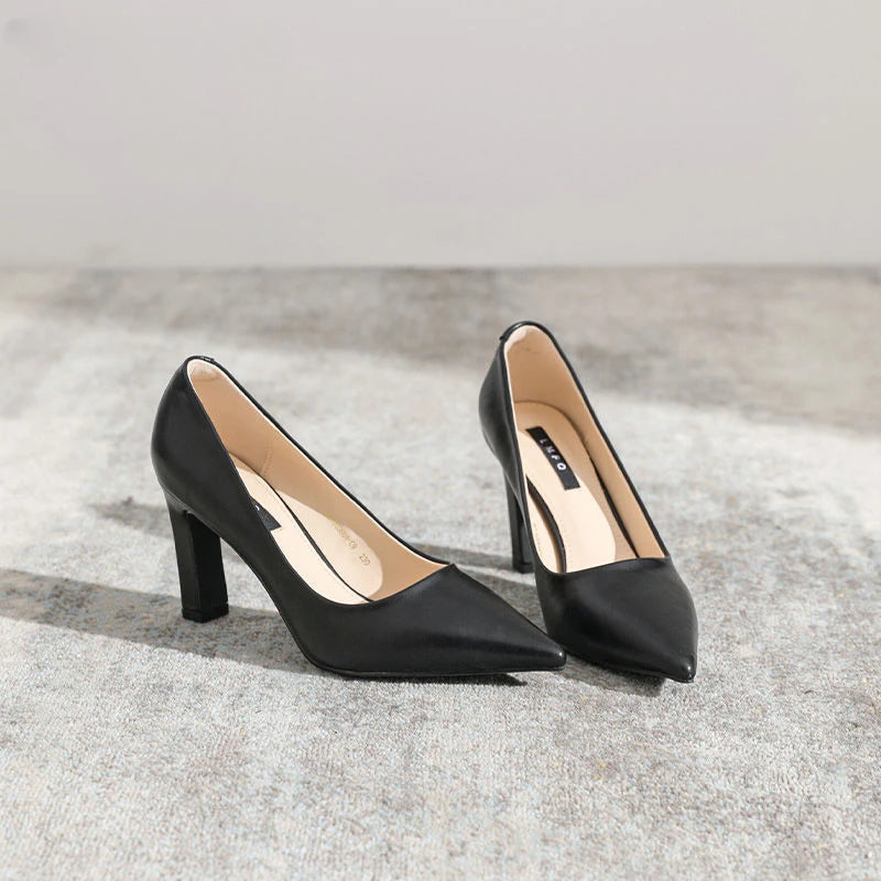 Sexy Shoes For Women Wedding Bride Shoe On Heeled Pumps Woman Black Pointed Toe High Heels 39 Young Casual Social Premium