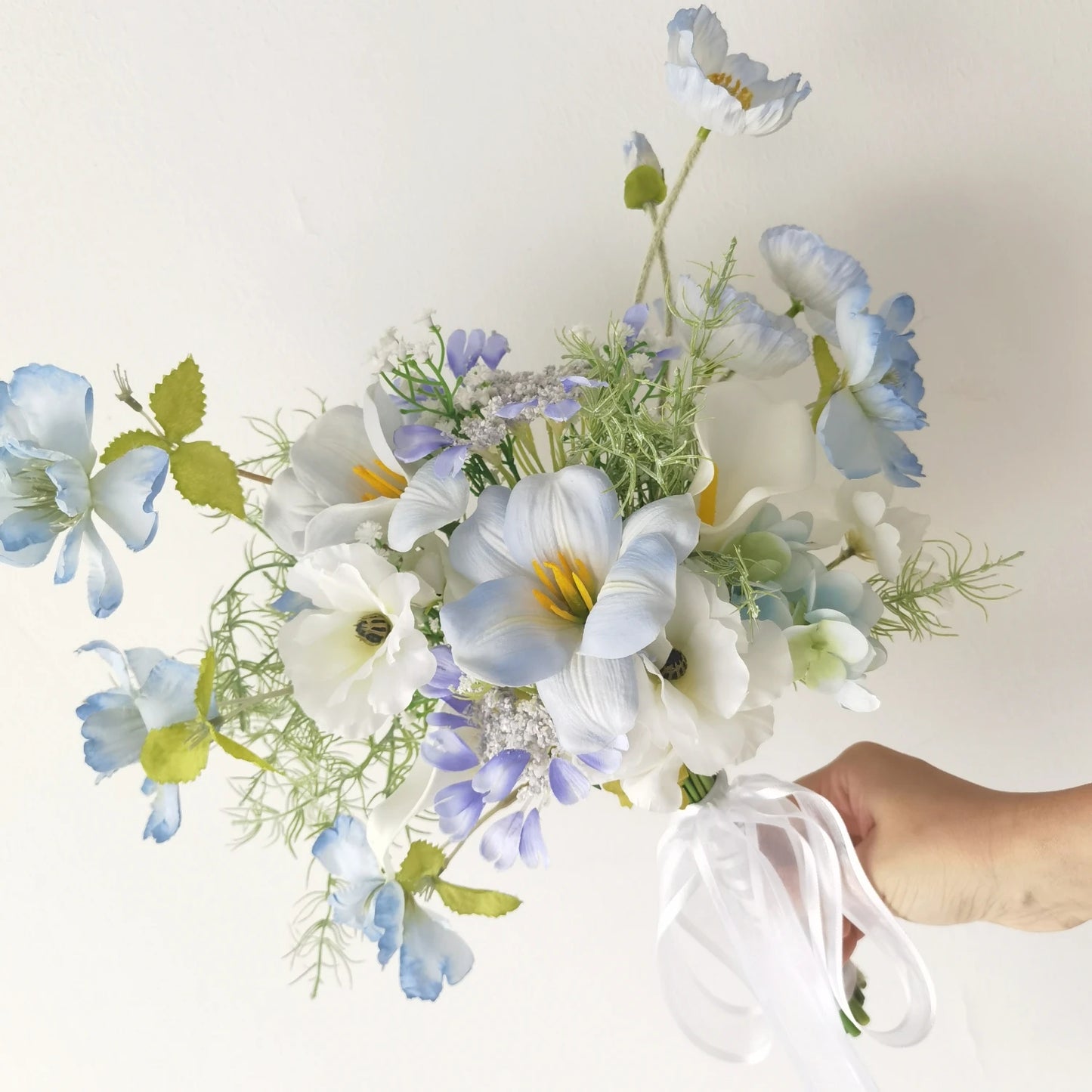 Ins Sle Purple Pink Handheld Flower Bouquet Artificial Flowers Wedding Photoaphy New Bride Home Decoration Arrangement