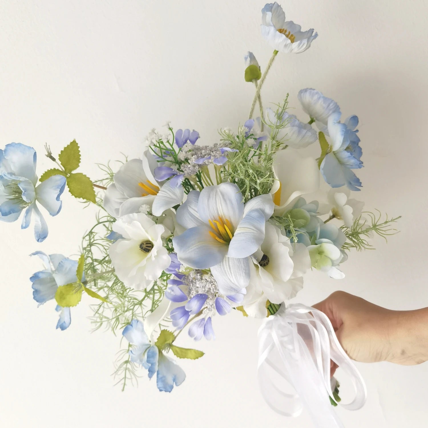 Ins Sle Purple Pink Handheld Flower Bouquet Artificial Flowers Wedding Photoaphy New Bride Home Decoration Arrangement