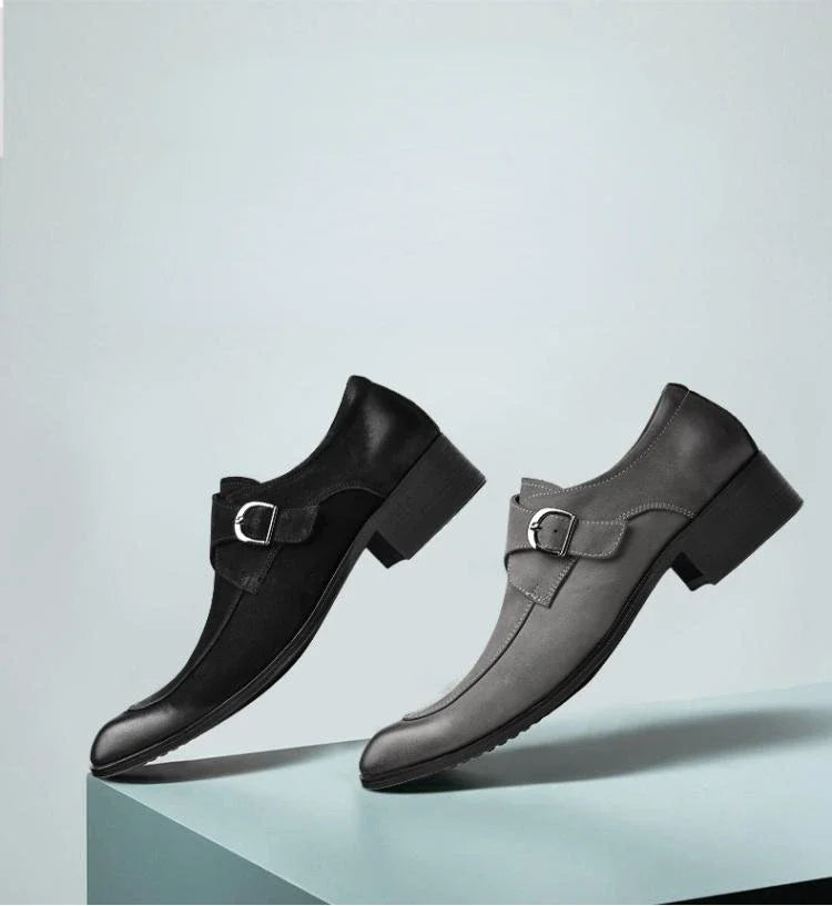 Men's Luxury Suede Cowhide Loafers – British Trend Handmade Business Shoes