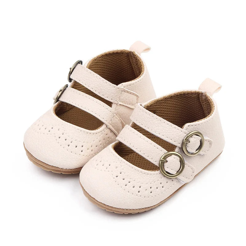 Baby Leather Shoe 2025Summer New Shallow Mouth Princess Shoe 0-12M Babys Shoes Soft Sole Anti Slip Baby Walking Shoes  Tennis