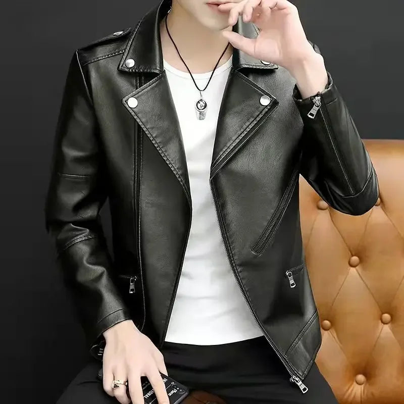 Men's Suit Jackets New In Coat Casual Spring Clothes Fashion 2025 Male Leather Blazer Original Trendy Fashionable Elegant Loose