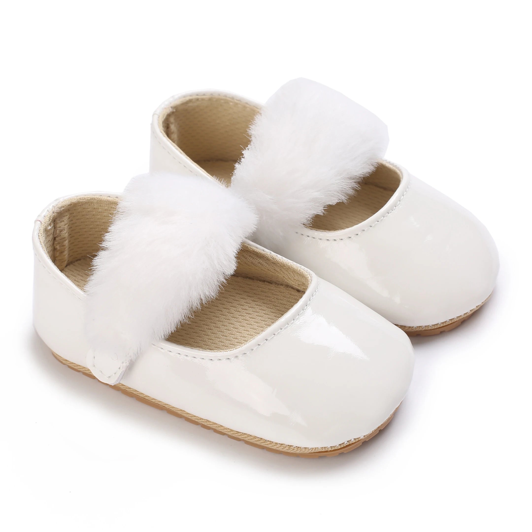 Cute White Lace Baby Girl Princess shoes  Baby Moccasins Moccs Shoes Bow Fringe Rubber Soled Non-slip Footwear Crib Shoes