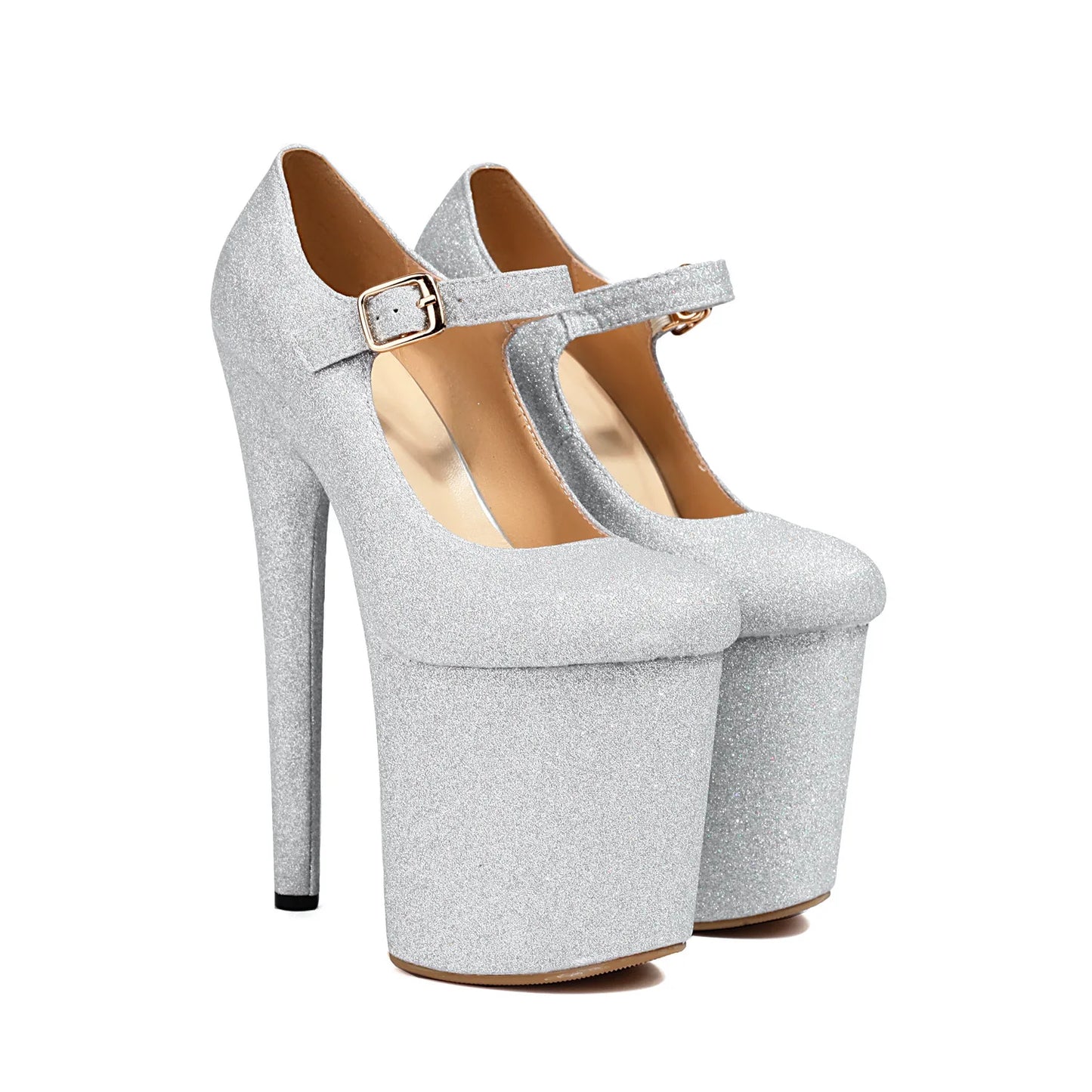 20CM/8Inch Super High Heels Buckle Strap Women Pumps Size 34-43 Fashion Platform Nightclub Stage Shoes Pole Dance Stripper Heels