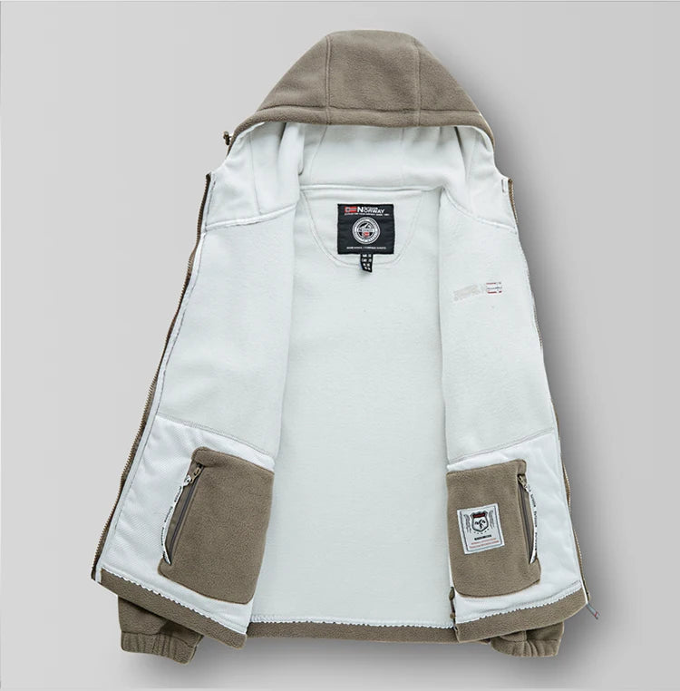 Men's Winter Jacket 2023 New Boxing mountain Fleece Hoodie Jackets Women's Fall Fashion Lamb Wool Long Sleeve Warm Coat For Men