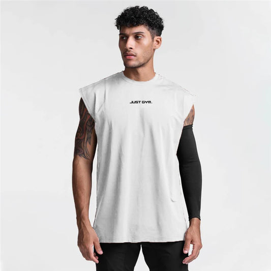 Summer Fashion Fitness Tank Top Men Sports Vest Gym Clothing Bodybuilding Muscle Exercise Running Quick Dry Sleeveless T-Shirt