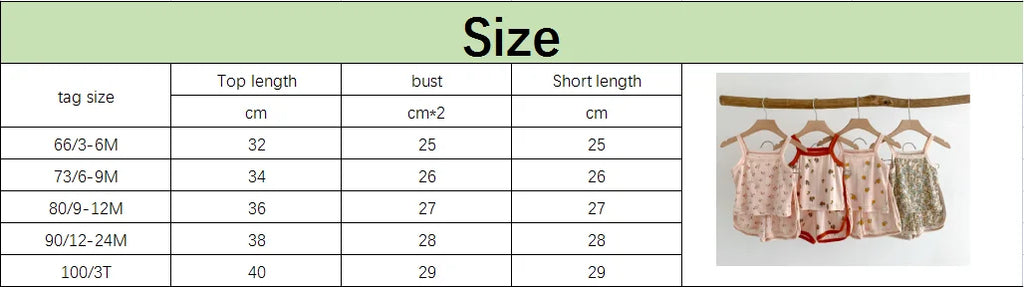 2024 Summer New Baby Sleeveless Tops And Tight Waist Shorts 2 Pieces Suit Girls Square Collar Clothing Set Kids Cotton Clothes
