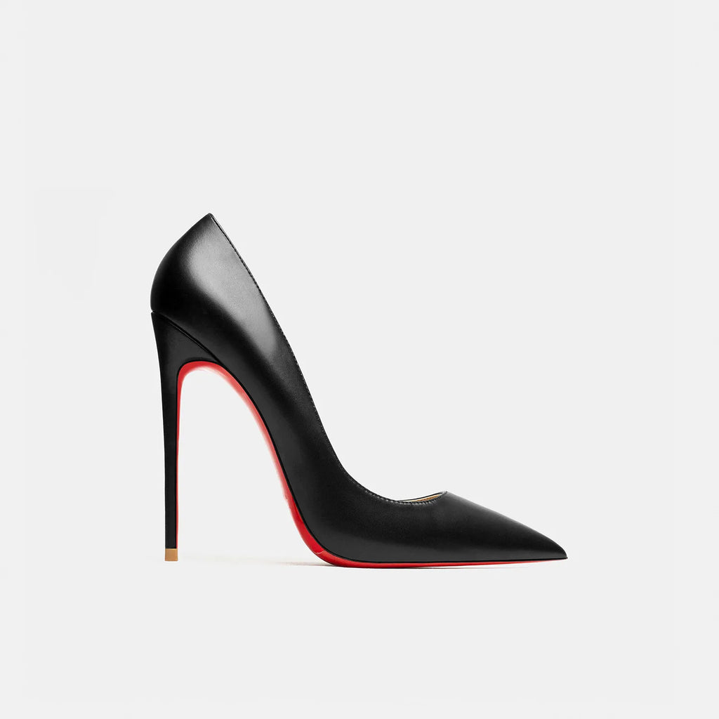 Heels for women Pointed toe Luxury Brand Women's High Heels Red soled Pumps Red Bottoms Matte Stiletto Ladies elegant shoes 12cm