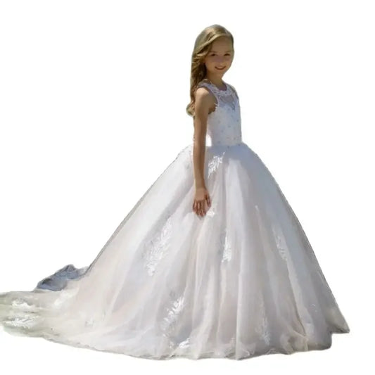 Flower Girls Dresses For Wedding Kids Pageant Dress First Holy Communion Dresses for Little Baby Party Prom Dress