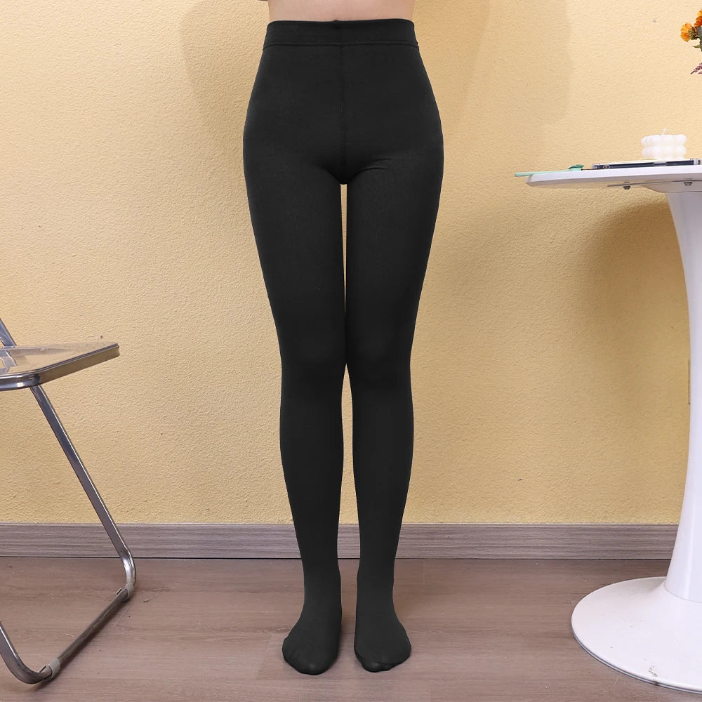 Winter Warm Women's Leggings Thermal Pants Polar Pantyhose Sock Lined Pants Velvet Tights Skin Effect High Waist Wool Leggings