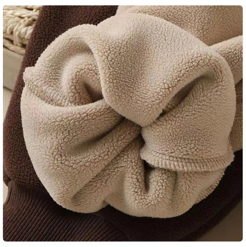 Winter New Children Thick Warm Fleece Pants Solid Kids Pp Pants Plus Thick Baby Trousers Boys Girls Casual Pants Clothes