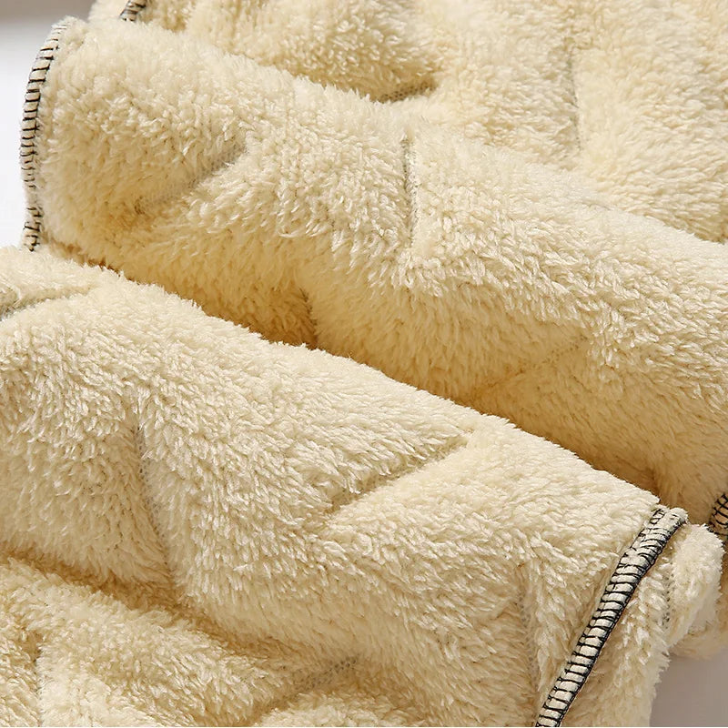 Winter Pants Men Faux Fleece Lined Sweatpants Keep Warm Thicken Jogger Pants Outdoor Waterproof Sherpa Pants Men Trousers 2025