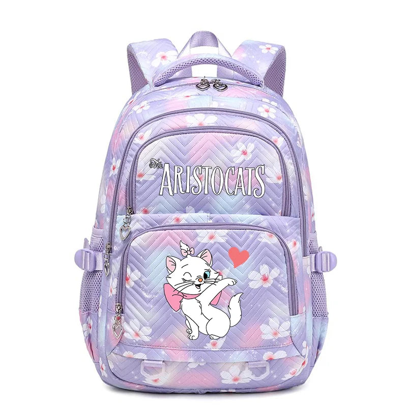 Disney The Aristocats Marie Waterproof Women Backpack Female Travel Bag Backpacks Schoolbag for Teenage Girls Bookbag Mochila