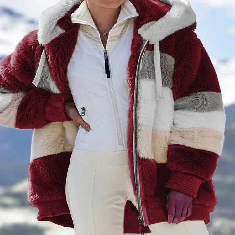 2025 Women's Warm Coats Jackets for Autumn Winter Long Jacket Warm Thick Fleece Faux Fur Coat Plush Teddy Woman Fur Coat Female